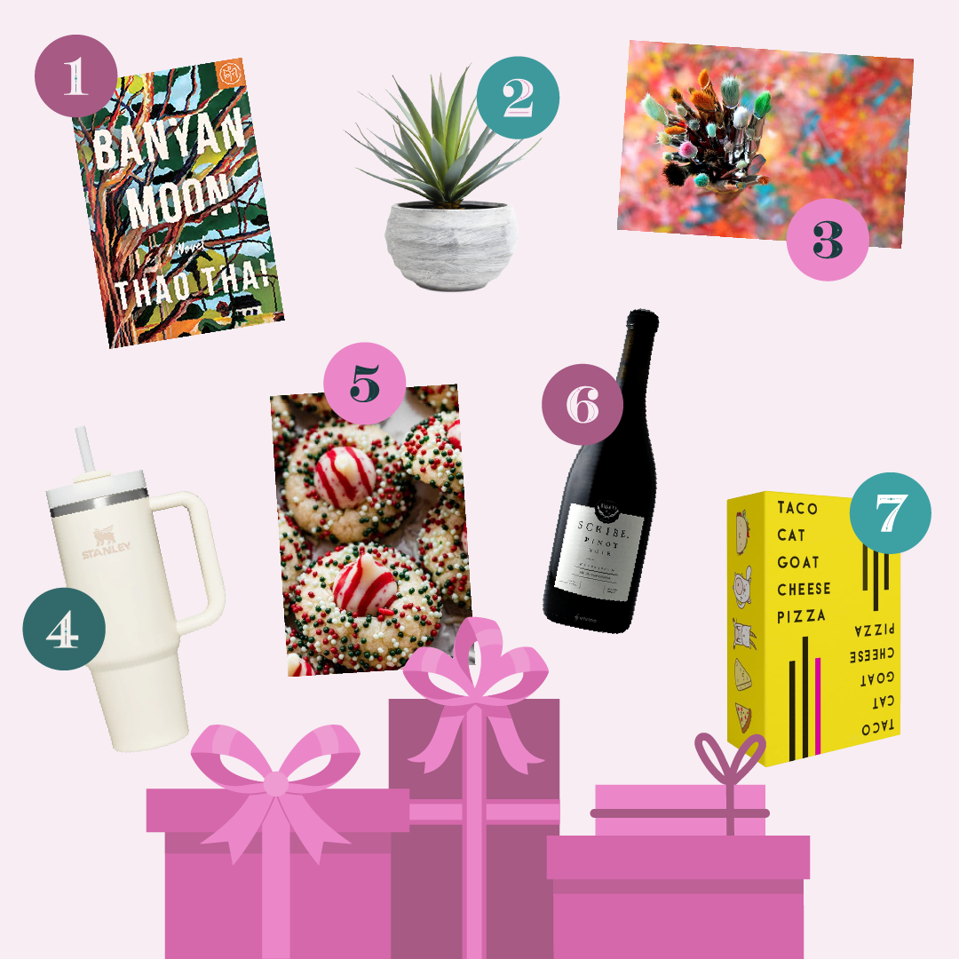 Images of different last minute gifts to give for the holidays