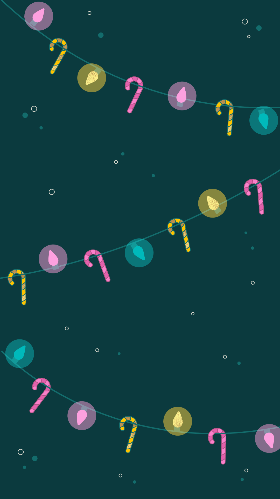 Chirstmas Lights Phone Screen Background