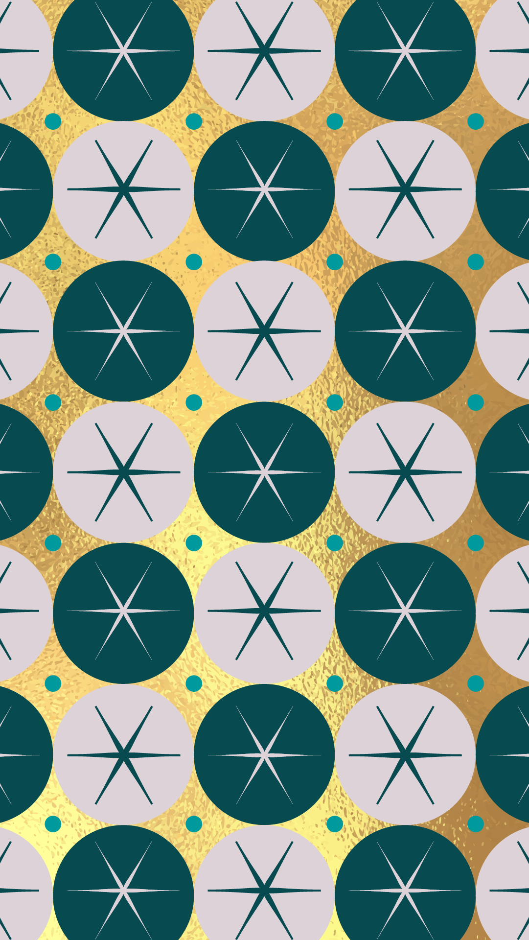 Retro Golden Phone Screen Background