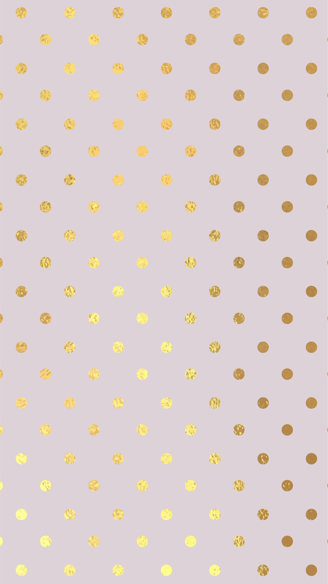 Golden Polka Dots Phone Screen Background